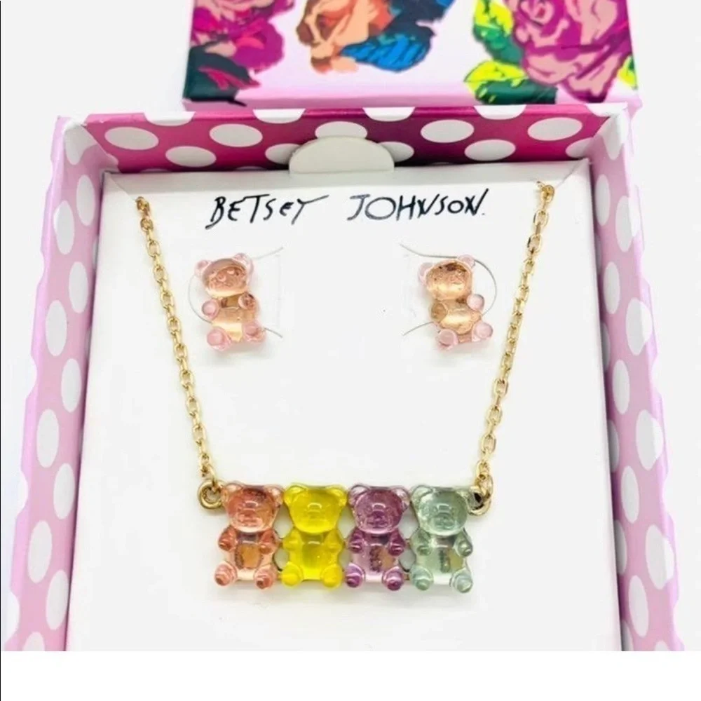 NEW Betsey Johnson Pastel Gummy Bear Set - Picture 3 of 3